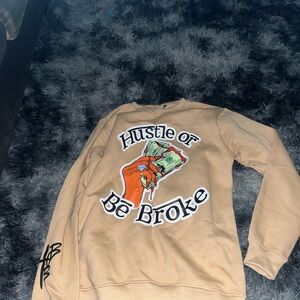 Tan Graphic Men's Sweater